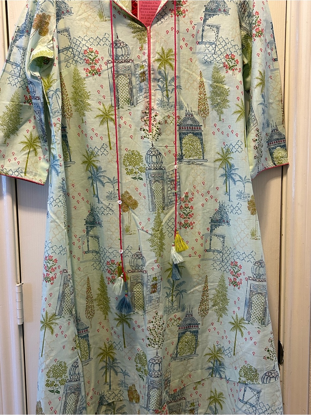 Biba Pink and Cream Printed Kurta NWT - Picture 2 of 8